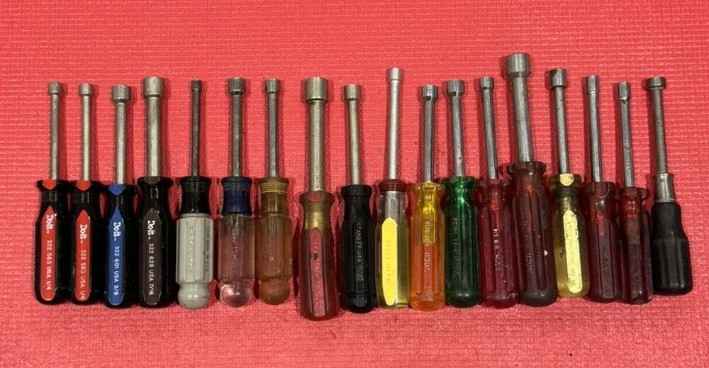 Stanley,Vaco,Craftsman,Doit & More 18 Pc Nut Driver Screwdriver Set ALL USA Lot